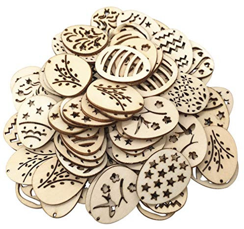 TOYANDONA 200stücke Holzscheiben Aus Holz Für Basteln Dekoscheiben Für Geschenke Partydeko Anhänger Osterdeko Haken Langlebig Und Sicher