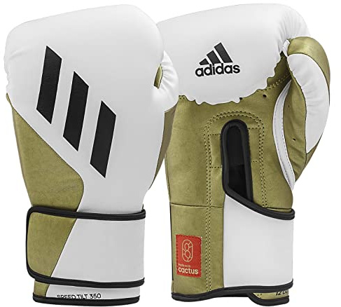 adidas Herren Tilt 350 Velcro Boxhandschuhe, weiß/gold, 14 oz EU