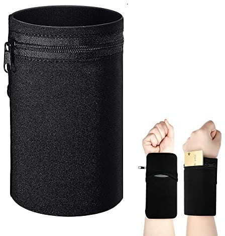 Sport-Brieftaschen, Handgelenktaschen mit Reißverschluss, Handytaschen mit Reißverschlusstasche, langlebig und bequem für Joggen, Gehen, Laufen, Radfahren und Yoga