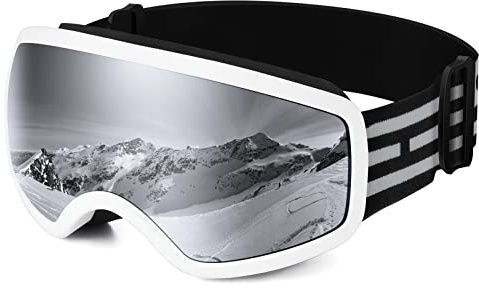 EasYoung Occhiali da sci per bambini, occhiali da sci e snowboard, per ragazzi e ragazze, compatibili con casco da neve