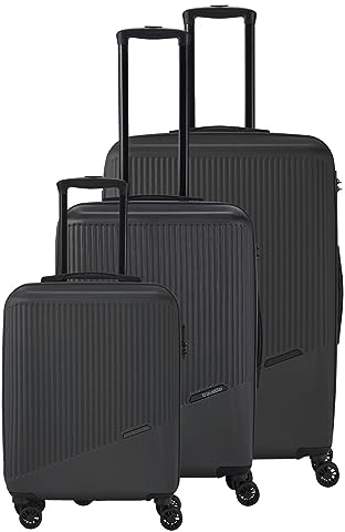Travelite 4-Rad Koffer Set 3 teilig Größen L/M/S, Gepäck Serie Bali: ABS Hartschalen Trolleys mit TSA Kombinationsschloss (Handgepäck Koffer ohne TSA)