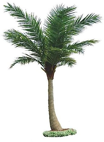 BTAISYDE Künstlicher Großer Baum, Pflanzlandschaft Im Freien Gefälschte Kokospalme, Große Simulation Kokospalme,2m