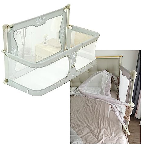 3 In 1 Beistellbett Baby,babybett,Babywiege,baby Bett,Beistellbett Baby Boxspringbett,baby Laufstall, Der Auf Das Bett Gestellt Werden Kann,mit Mückennetz,Reisebett Für Babys Von 1 Bis 36 Monaten ( Co