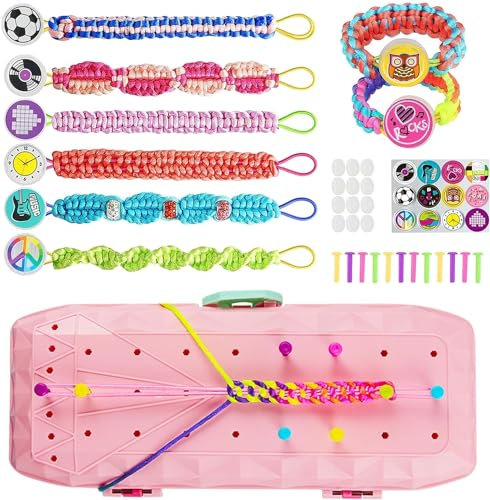 Freundschaftsarmbänder Selber Machen,Armbänder Selber Machen DIY Freundschaftsbänder Bastelset Armbänder Knüpfen Kinder Schmuck Handwerk Flechtset Knüpf Set Geschenk für Mädchen 6 7 8 9 10 11 12 Jahre