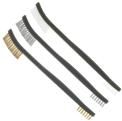 Simsky 3 Brosses Métalliques Brosses à Gratter Double Face Petite Brosse Métallique, Brosses de Nettoyage, Brosse Metallique Poele pour Nettoyer la Rouille, Les Scories, la Saleté et Les Taches