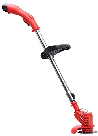Tondeuse à gazon sans fil – Petite tondeuse à gazon électrique rechargeable avec double interrupteur de commande, tige réglable en longueur, légère – [Mots-clés principaux]