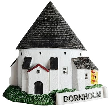 MUYU Craft 3D Bornholm Dänemark Kühlschrankmagnet Reise Souvenir Kühlschrank Dekoration Harz handbemalt Handwerk Kollektion