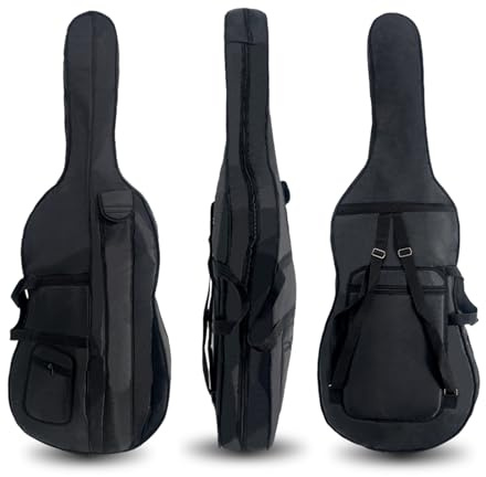 Vetimobato Cello Gig Bag 4/4 Full Size - Padded Soft Case with Backpack Straps & Accessories Pocket Water-Resistant Lightweight Portable Instrument Cello Bag Cover Cloth for Travel Storage(4/4 Style2)