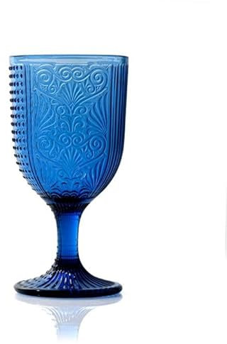 EVVIVA Set mit 6 Gläsern aus blauem Kelch