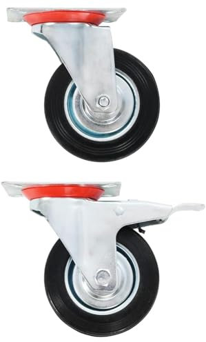 LAPOOH 8 STK. Lenkrollen 100 mm, Transportrollen, Rollen Werkbank, Lenkrollen Für Möbel, Möbelrollen, Strandkorbrollen, Rollen Für Schirmständer,