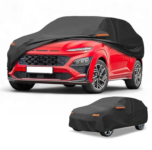 Partuto Housse De Voiture Étanche pour Hyundai Kona Noir 1 Pc