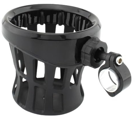 Portabotellas de agua para moto – Soporte de botella duradero, portavasos ajustable para bicicletas | Portavasos de moto con toma segura, perfecto para viajes, ciclismo y tenerlos