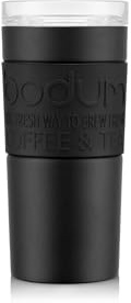 TRAVEL MUG Mug de voyage isotherme en inox double paroi, couvercle à vis hermétique, 0.35 l