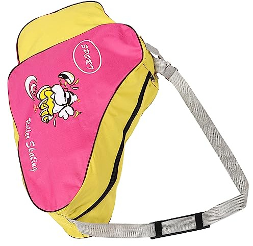 JUMPLAWN Bolsa para Patines y Zapatos Ruedas, Mochila Portátil de Tela Oxford Diseño Multicapa Adecuado para Patinaje y Almacenamiento Organizado Color Aleatorio