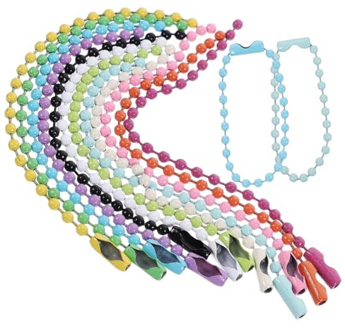 Artibetter 200stücke Metall Kugelkette Schlüsselanhänger Farbige Bead Chains Für Projekte Hundemarken Schlüsselanhänger Und Schmuckherstellung