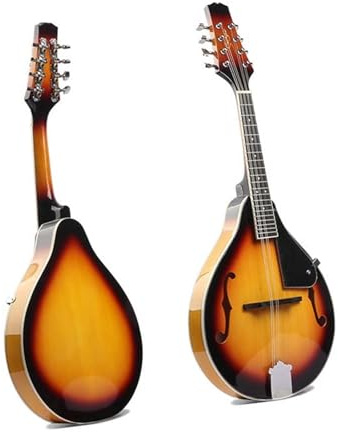 Mandolina Acústica De 24 Pulgadas 8 Cuerdas Y Madera De Tilo Instrumento Brillante Instrumento De Mandolina Profesional(Yellow)