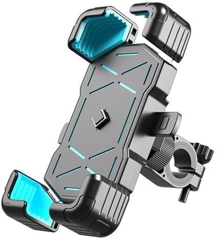 QSLLLY Support Téléphone Moto pour Triumph TF 250X 2024 2025,360° Rotatif Pivotant Support pour Guidon Support Téléphone Moto Réglable Étanche Accessoires Smartphones,Handlebarstyle-Blue