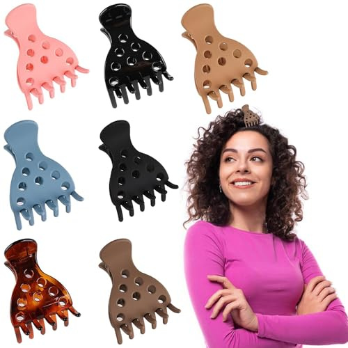 XFSRG 7 Pezzi Fermaglio Capelli Donna Sollevamento Delle Radici più Volume Senza Pieghe Antiscivolo Molletta per Ragazze Donne capelli ricci(Multicolore A)