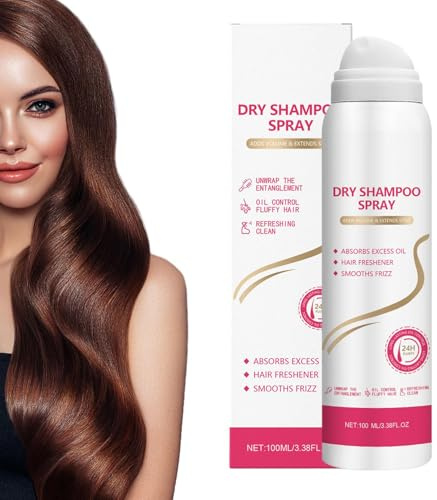 Shampoo secco – Shampoo secco tonalità scure | senza spray 100 ml | Spray volumizzante portatile con ingredienti idratanti e riparazione, controllo , styling semplice, nessun lavaggio