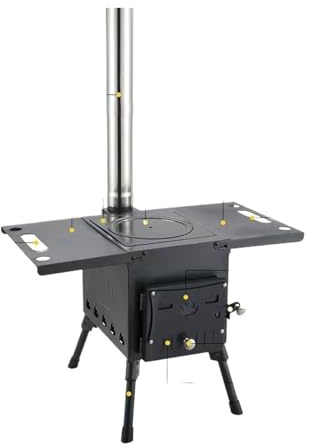 Bastuspis picknick kubisk vikbart matlagningstält bastu läger solo öppen spis bärbar vedspis kassettugn (T361H)