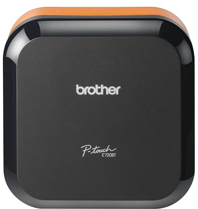 Brother PT-E720BT P-touch CUBE Pro | App-based label printer | Handheld| Autocutter | Durable labels up to 24mm | Designed for professionals | UK plug