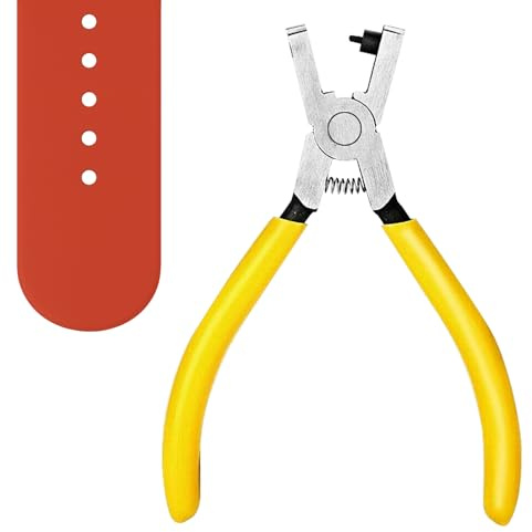 Ebksqs 5 Zoll Mini Gürtellochzange, Lochzange für Leder, Gürtel Locher mit Rutschfestem für Uhrenarmbänder, Leder & DIY