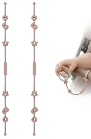 YIPFEN Attache anti-chute Lot de 2, Qualité alim. sans BPA. Maintien sécurisé gobelets, jouets, sucettes poussette, chaise haute, siège auto. Fini objets au sol, hygiène garantie!