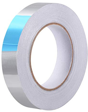 sourcing map Heat Resistant Tape - High Temperature Heat Transfer Tape Aluminum Foil Adhesive Tape 25mm x 50m(164ft)