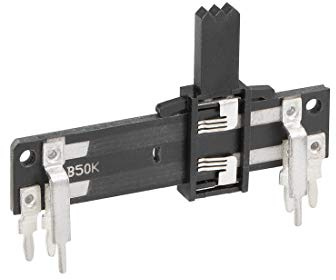 sourcing map 1St Fader Variable Widerstände Mischer Potentiometer Gerade Schiebe B50K Ohm Linear Doppelpotentiometer zum Dimmen 40mm
