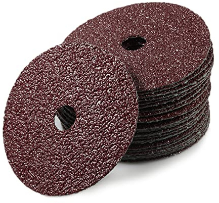 LEONTOOL Aluminum Oxide Resin Fiber 25pcs 4-Inch Resin Fiber Sanding Discs Center Hole 36 Grit Sanding Disc for Angle Grinders