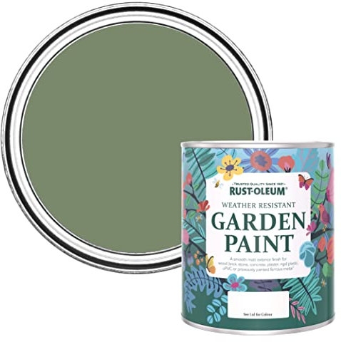 Rust-Oleum Green Mould Resistant Garden Paint in Matt Finish - All Green 750ml