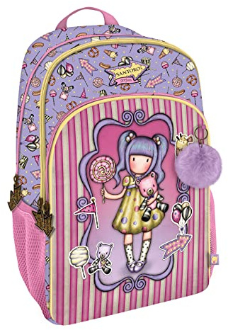 Santoro 1110GJ06 Gorjuss Fairground Primo Premio Zaino 3 Zip 29X45X17Cm, Rosa, Taglia Unica Unisex-Bambini e Ragazzi