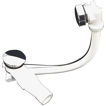 Koller Chrome Whirlpool Bath Pop Up Waste & Overflow - Bottom Pump Suction 650mm