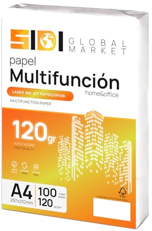 SIDI A4-Papier Extra Weiß - 120g Druckerpapier für Schule, Arbeit und Privatgebrauch, Mehrzweck-Kopierpapier (100 Blatt)