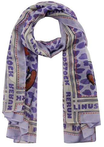 CODELLO PEANUTS Schal mit Snoopy & Co. aus recyceltem Polyester (Lilac Medium)