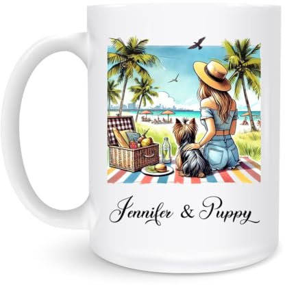 Tazza Da Ufficio Yorkshire Terrier Dog Latte Thè Mug Personalizzata Tazza Da Caffè In Ceramica Facile Da Impugnare Mug 330Ml
