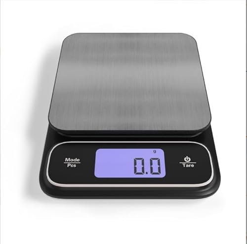 Gevvnss Küchenwaage Digital,5kg/0,1g Waage Küchenwaagen mit LCD-Display,USB Aufladbar mit Tara Funktion und Zählfunktion,Multifunktionale Essenswaage zum Backen und Kochen