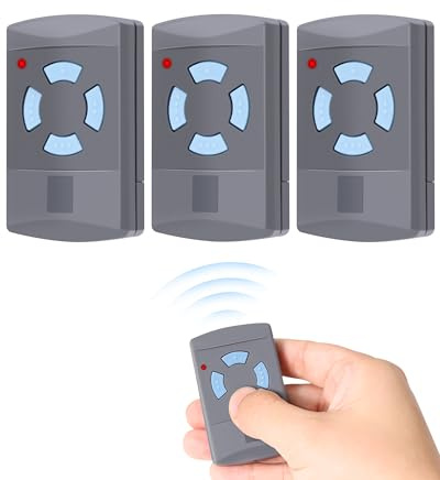 868.3MHz Handsender für HSM4-868 HSE2-868 HS4-868, Blue Buttons, Fernbedienung Ersatz-Fernbedienung, Enthält 2 Batterien für Hörmann Garagentor (3pcs)