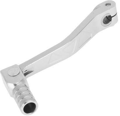 Partuto Folding Motorcycle Gear Shifter Lever for Apollo BBR Aluminum Alloy Pedal Shift Lever Arm Silver Tone