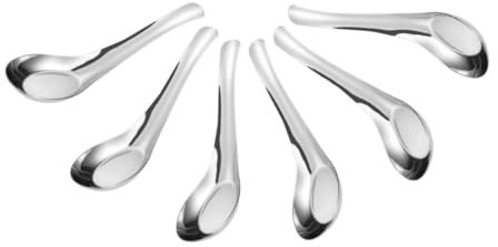 Ciieeo 6piezas Cuchara Sopera De Acero Inoxidable Espejo Cuchara Grande Para Cocinar y Servir De Cocina De Plano Para Servir y Postres