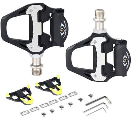 Pedales de bicicleta SPD-SL con pedales de clic CNC Pedales de bicicleta de carreras, pedales de bicicleta de montaña universales compatibles con plataforma de pedales