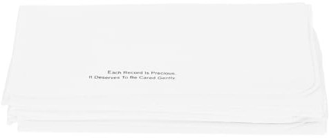 ETHZZLE 5pcs Microfibre Cleaning Cloths for Vinyl Records and Cds, Dust and Fingerprint Remover, Reusable White Small Wipes for Audio Video Disc Care and Screen Cleaning