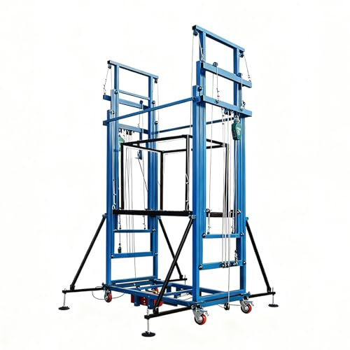 Elevador de andamios eléctrico con control remoto, escalera de construcción plegable, carga máxima de 400 kg(6m/19.6ft)