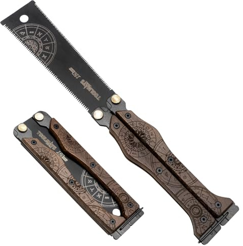 TOOLMAYS sega giapponese portatile 150mm con lama SK5, Seghetto Potatura (13&15 TPI), Sega Pieghevole Per tagliare Rami,