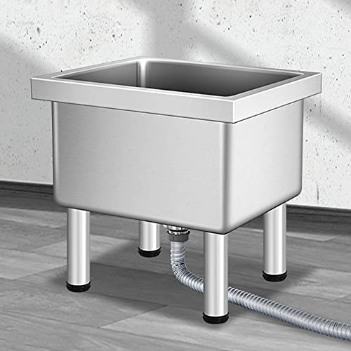 JKJZSALJ Fregadero De Suelo para Fregona, Fregadero De Servicio, Fregadero para Ropa Sucia, Tina para Fregar, Piscina con Colador para Cocina, Restaurante, Negocio, 50 Cm (19,7 Pulgadas)