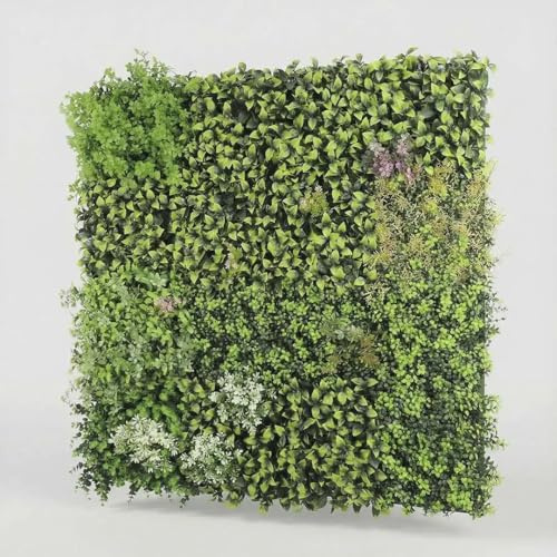 BLAINE - Siepe Artificiale Jambi 100x100 cm | per la Decorazione di Terrazze e Salotti con Foglie Realistiche ad Alta Densità Senza Manutenzione