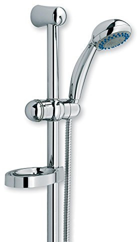 Barra de ducha con alcachofa y jabonera.