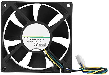 ASHATA Ventilador para Ordenador PWM 4Pin CPU Cooling Fan, 80 mm Ventilador Silencioso de Caja para CPU, 4000 RPM, 38.55CFM, 80,000 Horas, DC12V, 0.41A
