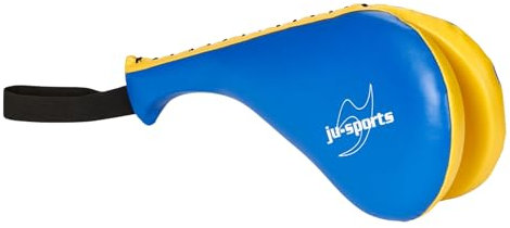 Ju-Sports Kids Hand Mitt Double Pratzen I Kunstleder in Carbon Optik I Mit Handschlaufe für optimalen Halt I Kampfsport Zubehör für MMA UVM I Ca. 37cm