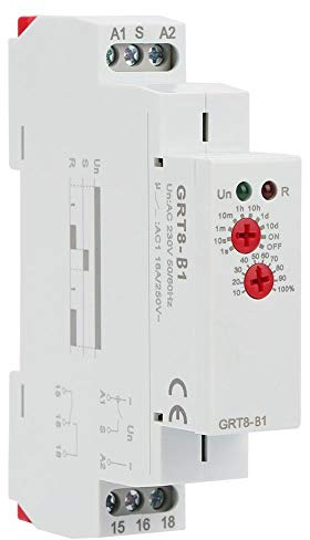 Relé de Tiempo de Retardo Multifuncional, Mini Relé de Tiempo de Retardo de Apagado, AC 220V GRT8-B1 Mini relé temporizador de desconexión relé temporizador tipo carril DIN